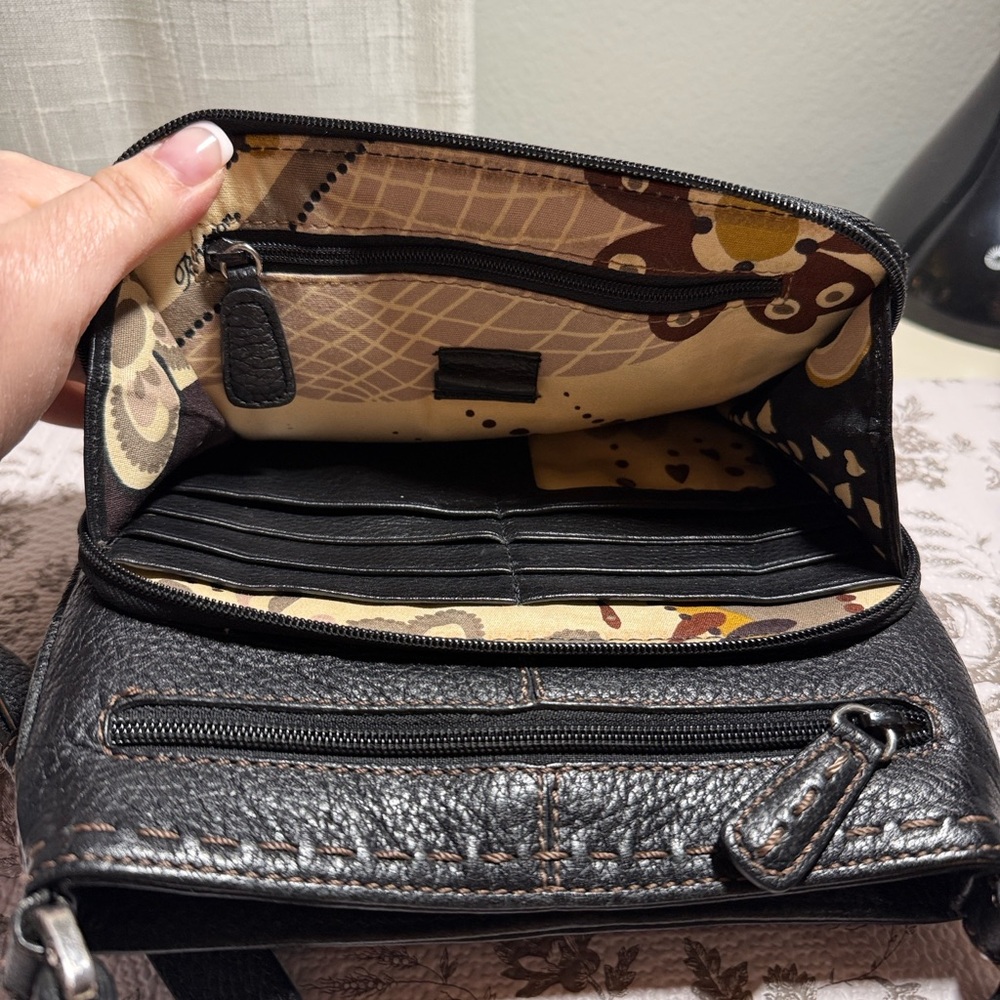 Brighton Black Textured Crossbody Bag - Picture 10 of 11